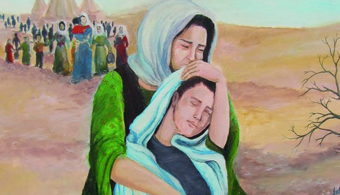 01 Sherin Dawoud, Auswanderung, Acryl, 55 x 70 cm